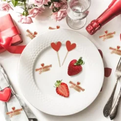12 pics et 20 décorations de table à parsemer - Saint-Valentin - Collection Chéri Chérie