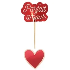 12 pics et 20 décorations de table - Saint-Valentin - Collection Chéri Chérie