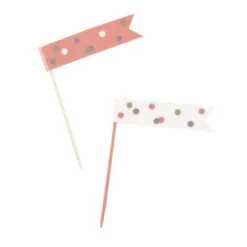 6 Piques Drapeau - Glitz Rose Gold