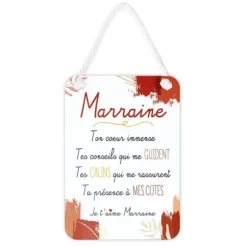 Plaque affective - Marraine - Collection Famille d'Amour