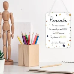 Plaque affective - Parrain - Collection Famille d'Amour