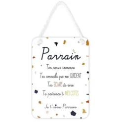Plaque affective - Parrain - Collection Famille d'Amour