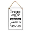 Plaque en métal - L'alcool, une matière à l'école