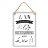 Plaque en métal - Le vin s'améliore avec l'âge