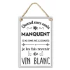 Plaque en métal - Quand mes amis me manquent ...