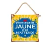 Plaque en métal - Qu'est ce qui est jaune