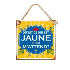Plaque en métal - Qu'est ce qui est jaune