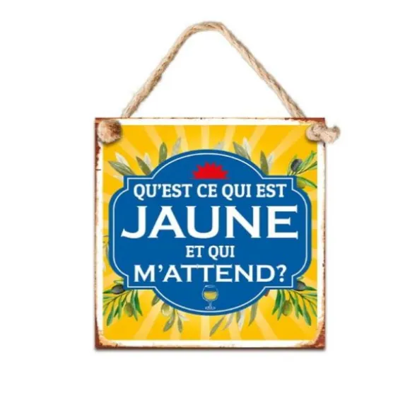 Plaque en métal - Qu'est ce qui est jaune