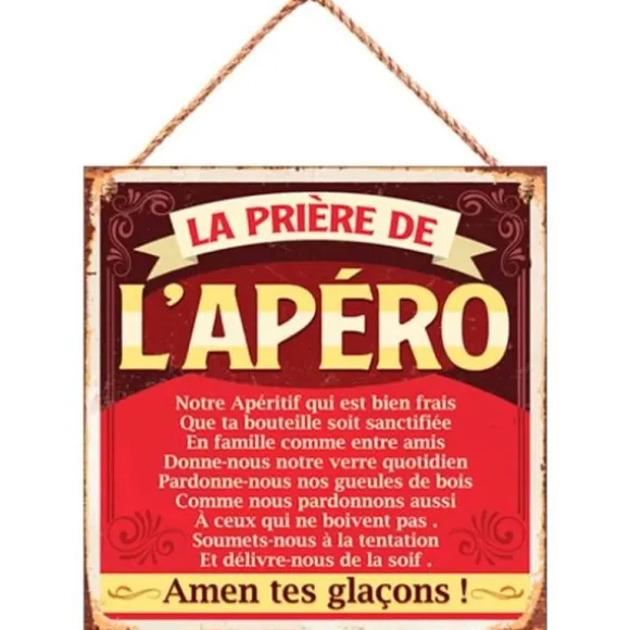 Plaque en métal à suspendre - Modèle au Choix