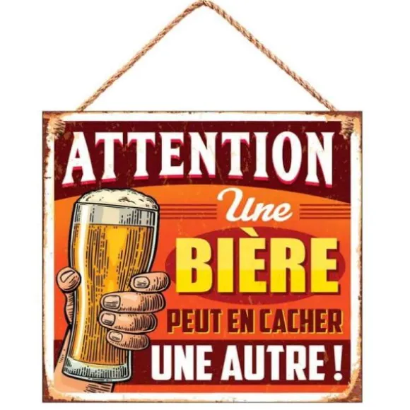 Plaque en métal à suspendre - Modèle au Choix