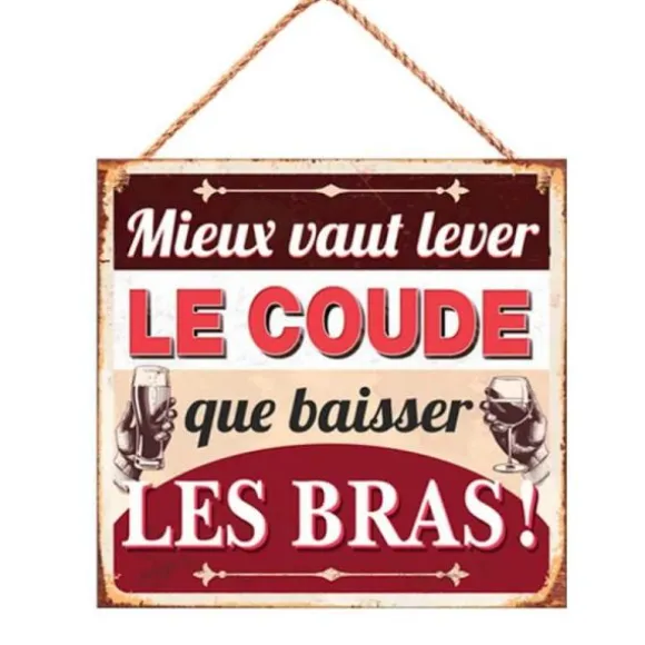 Plaque en métal à suspendre - Modèle au Choix