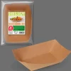 5 plateaux apéritifs en carton kraft biodégradable - 11 x 7 x 4 cm