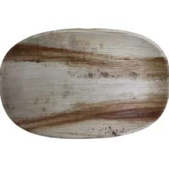 3 plateaux en feuille de palmier - 45 x 29 cm