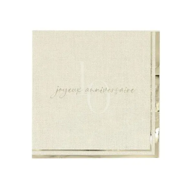 3 plateaux "Joyeux Anniversaire" en carton - 35 x 25,5 cm - Collection Gold'n Age