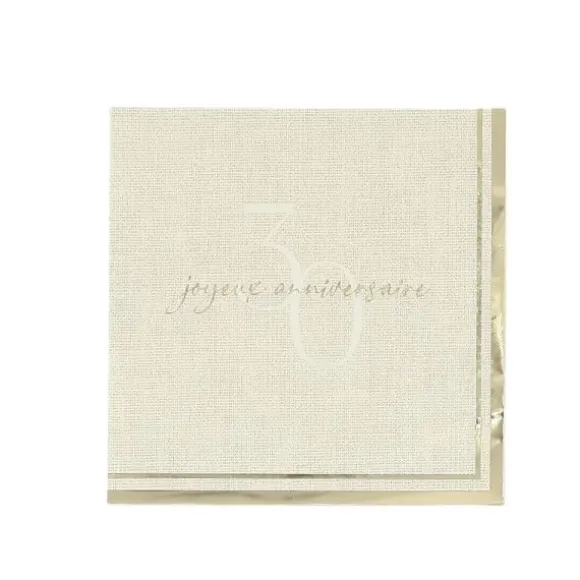 3 plateaux "Joyeux Anniversaire" en carton - 35 x 25,5 cm - Collection Gold'n Age
