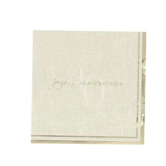 3 plateaux "Joyeux Anniversaire" en carton - 35 x 25,5 cm - Collection Gold'n Age