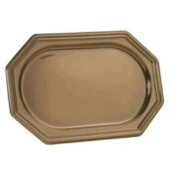 3 plateaux octogonaux en plastique réutilisable - 46 x 30 cm - Couleur au choix