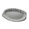 10 Plateaux Ovales en Aluminium - 35 x 24,5 cm
