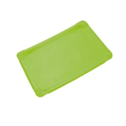 3 plateaux rectangulaires blancs en carton - 34 x 45 cm