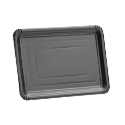 3 plateaux rectangulaires métallisés en carton - 34 x 45 cm - Couleur au choix