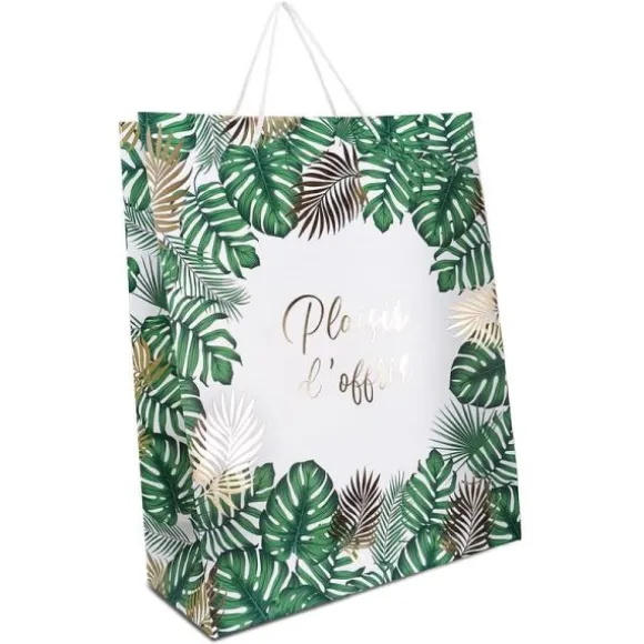 Pochette cadeau Tropical - Plaisir d'offrir - Modèle Grand