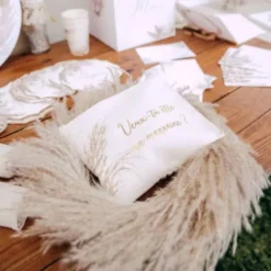 Pochette en lin - Jolie Pampa - Veux-tu être ma Marraine ?