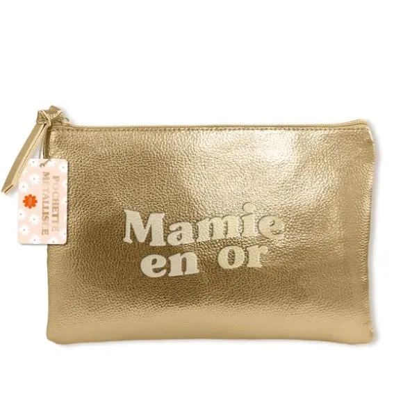 Pochette métallisée "Mamie en or" - Collection Mamie d'Amour