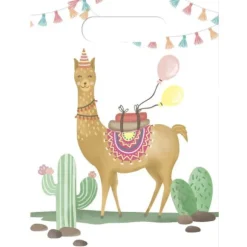 6 Pochettes Cadeaux Lama et Cactus