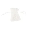 4 pochons blancs en voile brodé - 10 x 8 cm - Collection Daisy