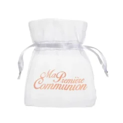 6 Pochons à Dragées Communion - Corail
