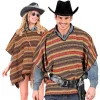 Poncho réversible de Mexicain pour adulte - 100 x 75 cm