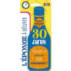 Éponge en forme de bouteille pour anniversaire - Âge au choix