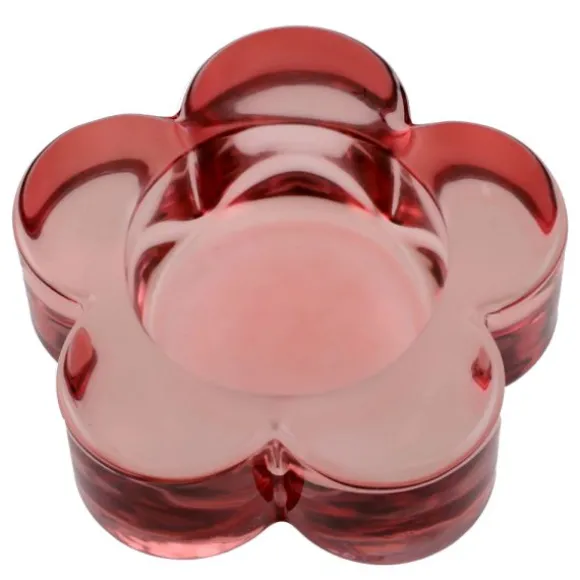 Porte-bougie en forme de fleur en verre - 7,3 x 2 cm - Pâques - Couleur au choix