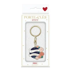 Porte-clé affectif - Je t'aime Marraine - Collection Famille d'Amour