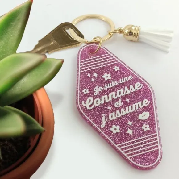 Porte-clés motel à paillettes - Collection Girls Club - Modèle Aléatoire
