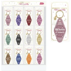 Porte-clés motel à paillettes - Collection Girls Club - Modèle Aléatoire