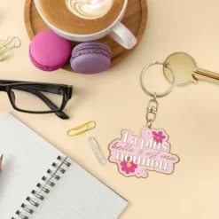 Porte-clés à paillettes - Collection Merci pour cette année - Modèle au choix