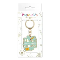 Porte-clés à paillettes - Collection Merci pour cette année - Modèle au choix