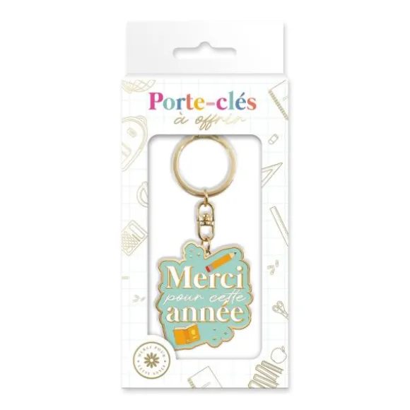 Porte-clés à paillettes - Collection Merci pour cette année - Modèle au choix