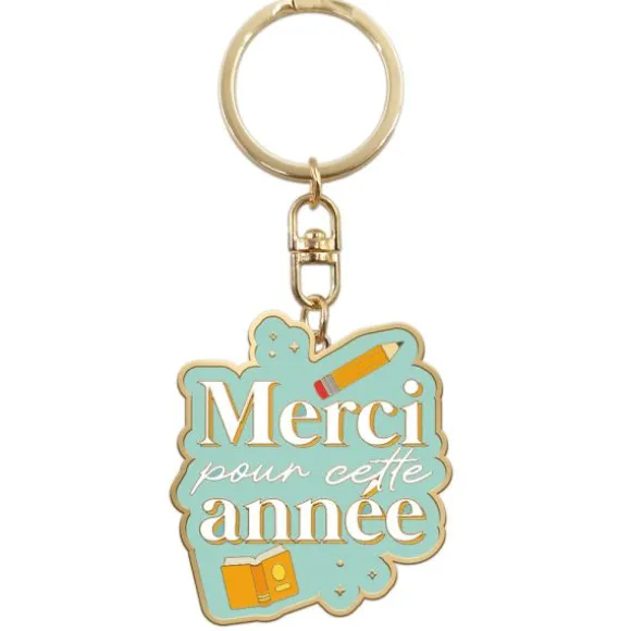 Porte-clés à paillettes - Collection Merci pour cette année - Modèle au choix