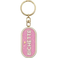 Porte-clés à paillettes humoristique - Collection Girls Club - Modèle au choix