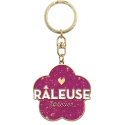 Porte-clés à paillettes humoristique - Collection Girls Club - Modèle au choix