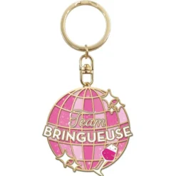 Porte-clés à paillettes humoristique - Collection Girls Club - Modèle au choix