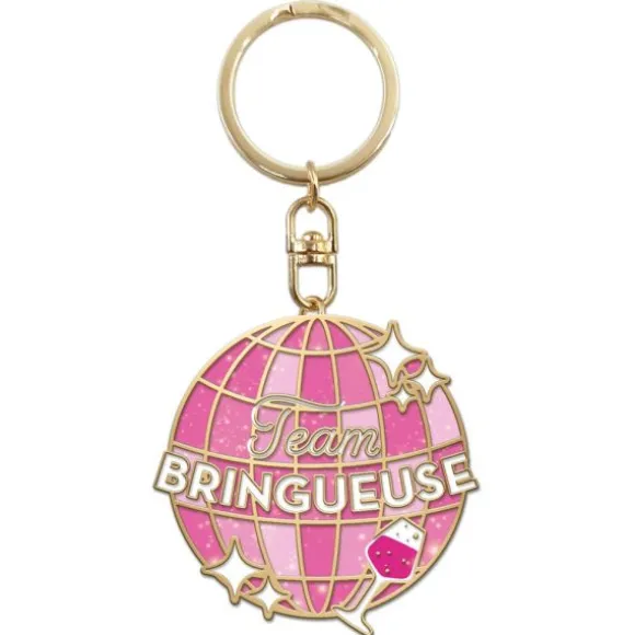 Porte-clés à paillettes humoristique - Collection Girls Club - Modèle au choix