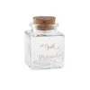 Pot Carré avec Bouchon en Liège - Just Married - Rose Gold