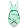 Pot en forme d'œuf lapin en verre - 8 x 17,5 cm - Pâques - Couleur au choix