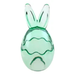 Pot en forme d'œuf lapin en verre - 8 x 17,5 cm - Pâques - Couleur au choix
