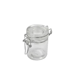 Pot transparent en verre - 4,5 x 6 cm
