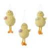 Poussin avec œuf à suspendre - 14 cm - Pâques - Couleur Aléatoire