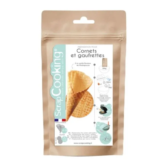 Préparation à la vanille pour gaufrettes et cornets de glace - 250 grammes